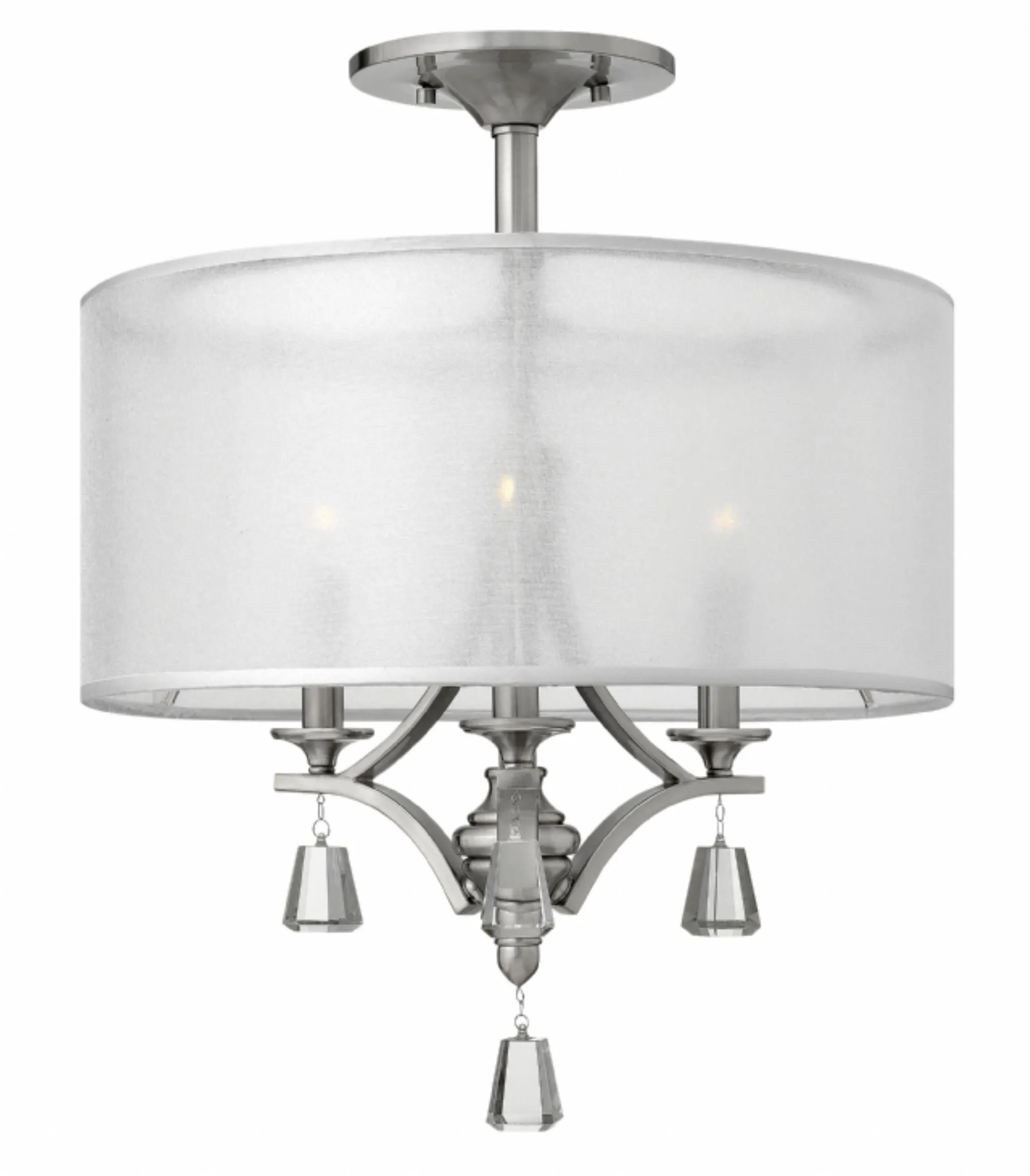 MIME 3 LIGHT CEILING MOUNT, SILVER