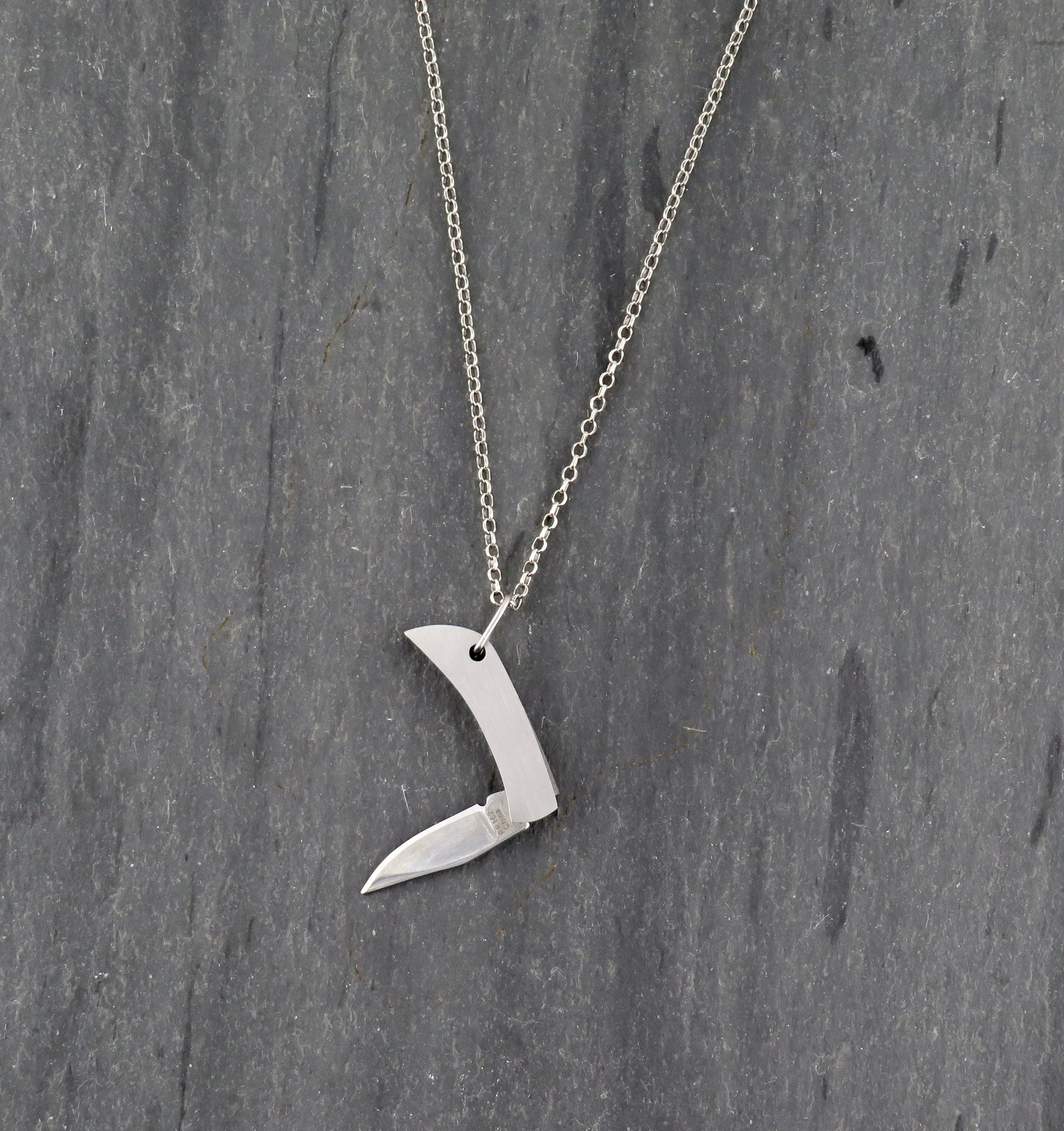 Mini Knife Necklace - Silver