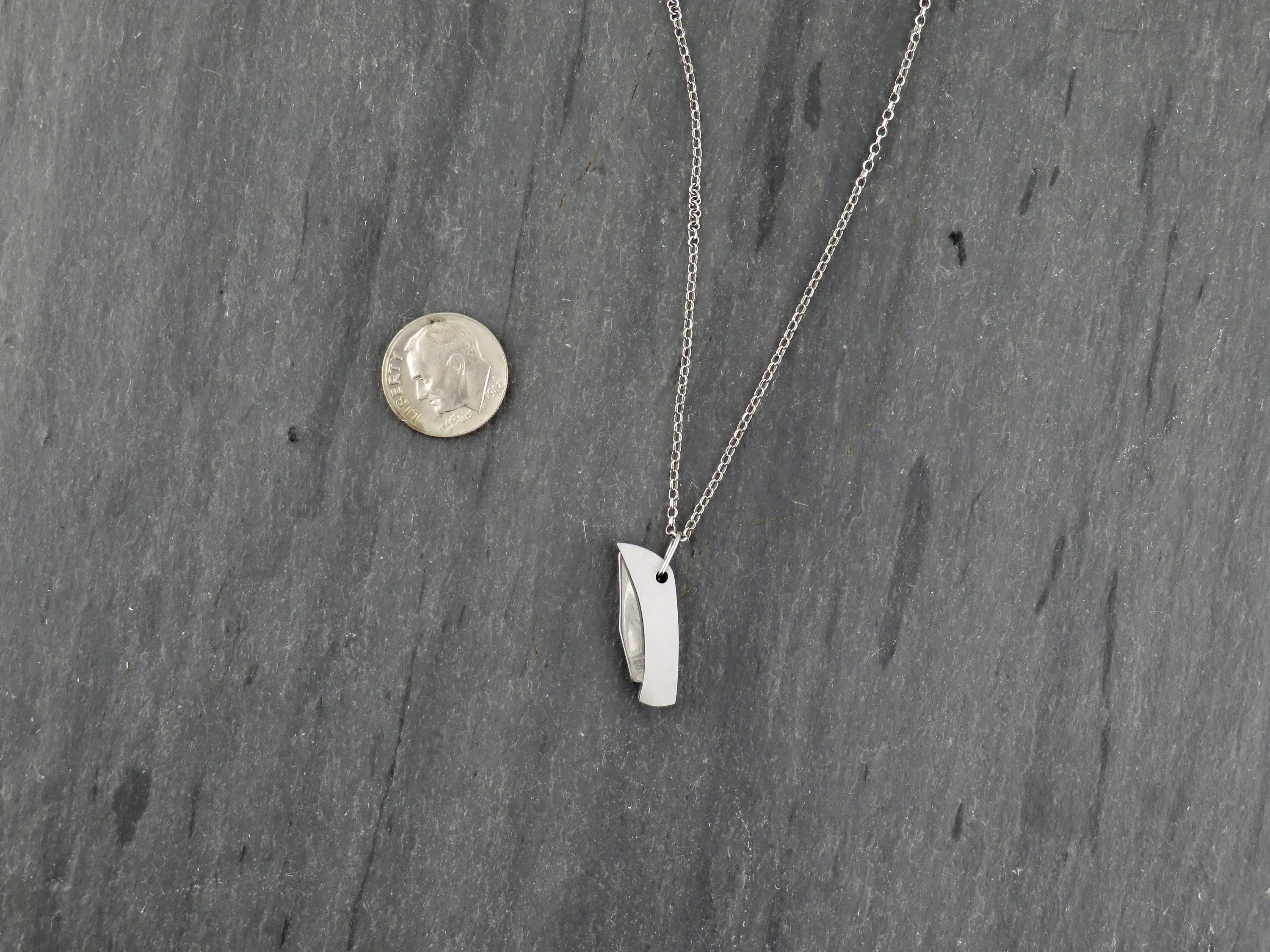 Mini Knife Necklace - Silver