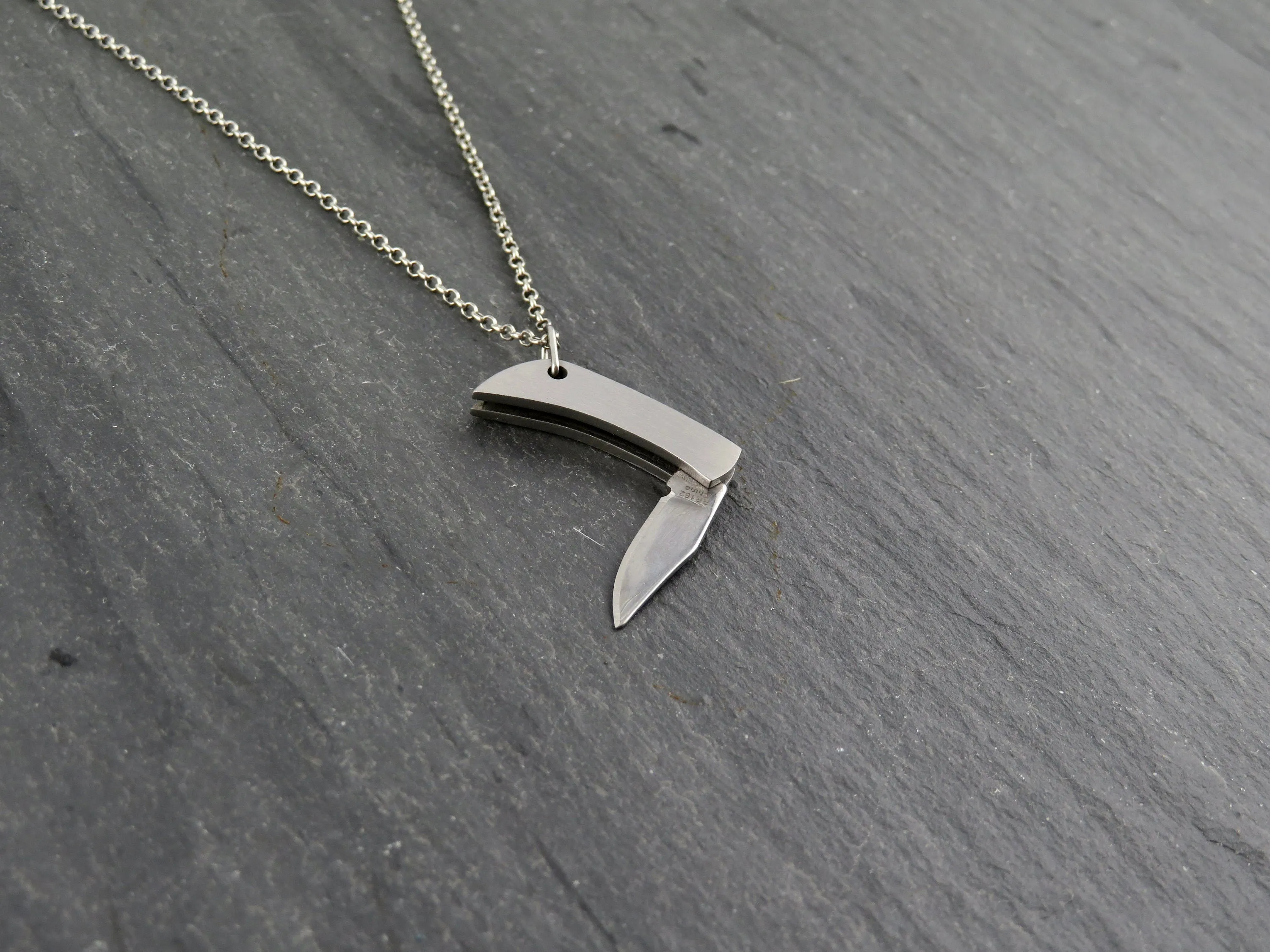 Mini Knife Necklace - Silver