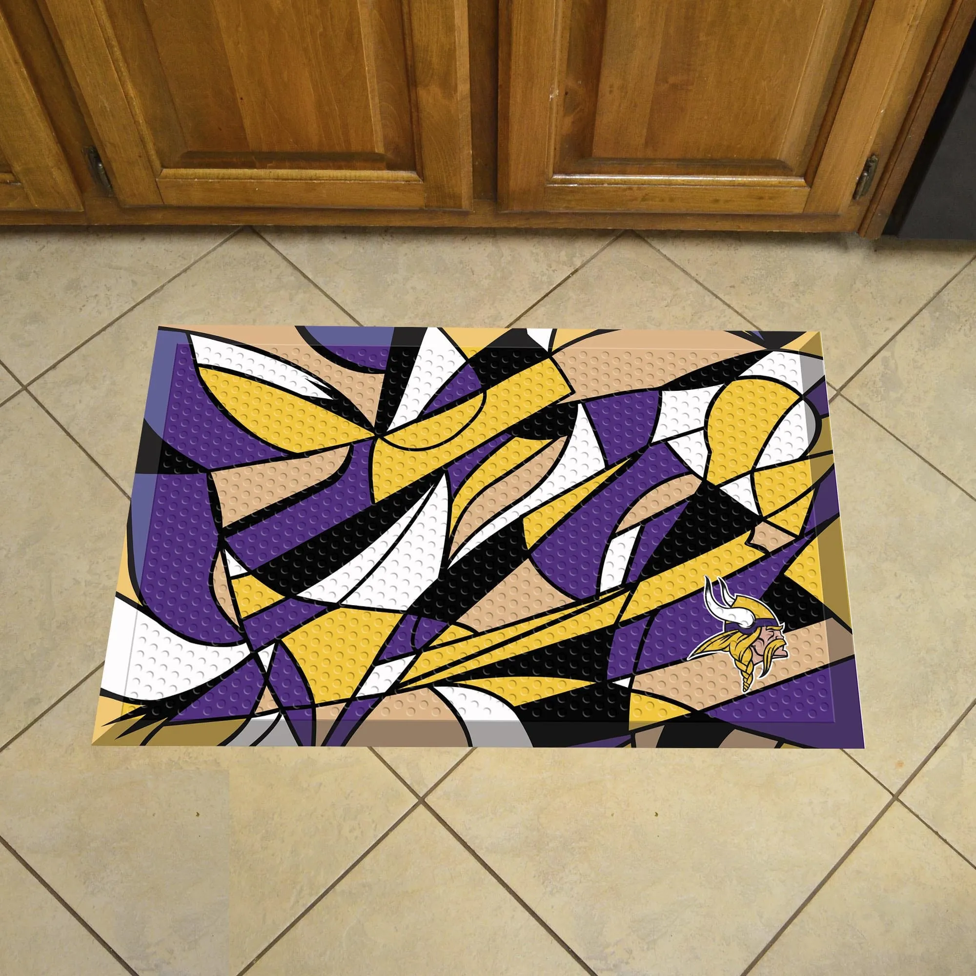 Minnesota Vikings Rubber Scraper Door Mat XFIT Design