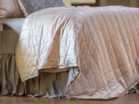 Moderne Blush and Silver Quilted Personal Blanket