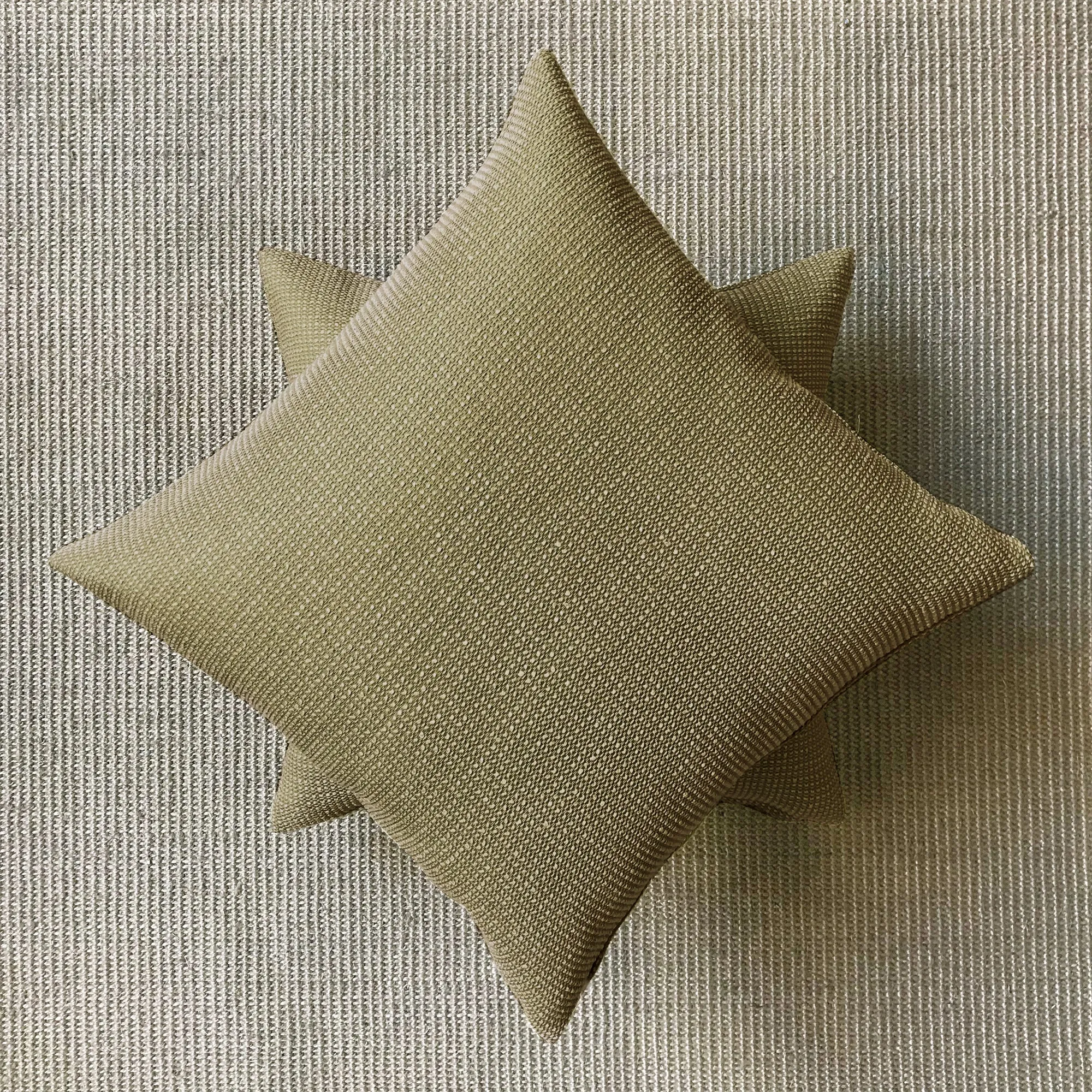 Moss Green Solid Textured Throw Pillow Cover 18x18