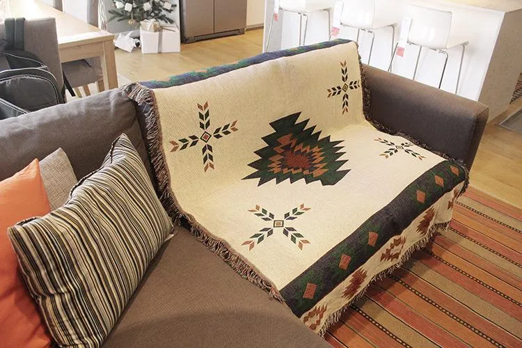 National Style woven Casual Blanket Fabric Blanket Cover Blanket