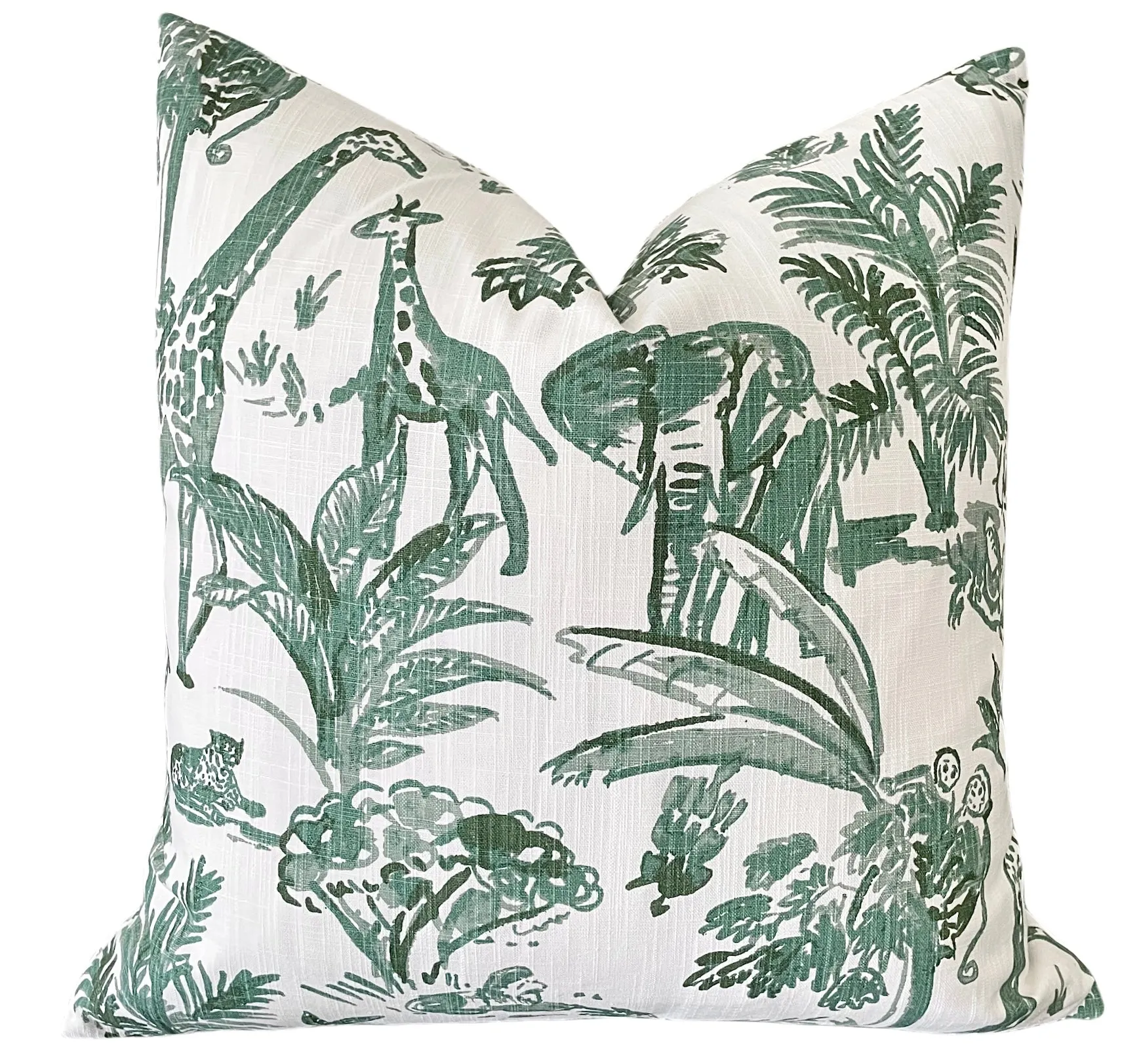 Nehimba Safari Collection: Sage Green & White Decorative Pillow Covers