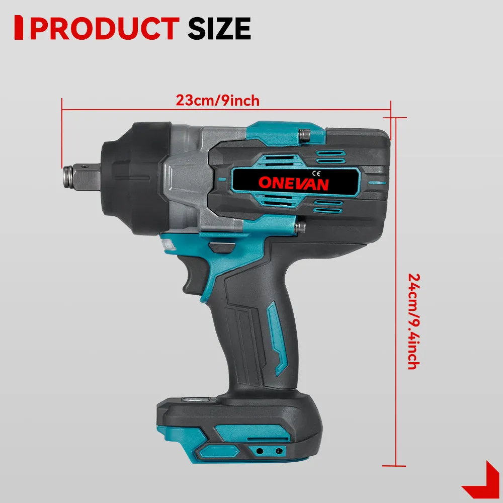 ONEVAN 3/4" 3500N·m Brushless Cordless Impact Wrench | For Makita 18V Battery