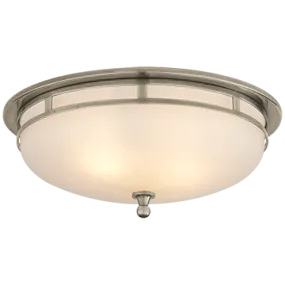 OPENWORK LARGE FLUSH MOUNT, ANTIQUE NICKEL