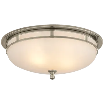 OPENWORK LARGE FLUSH MOUNT, ANTIQUE NICKEL