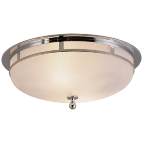 OPENWORK LARGE FLUSH MOUNT, CHROME