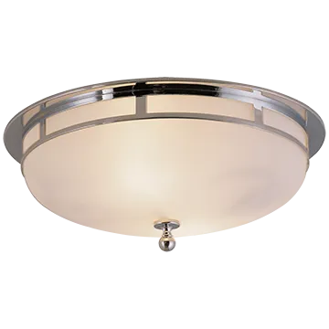 OPENWORK LARGE FLUSH MOUNT, CHROME