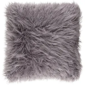 Ophelia Shag Pillow LIGHT GREY