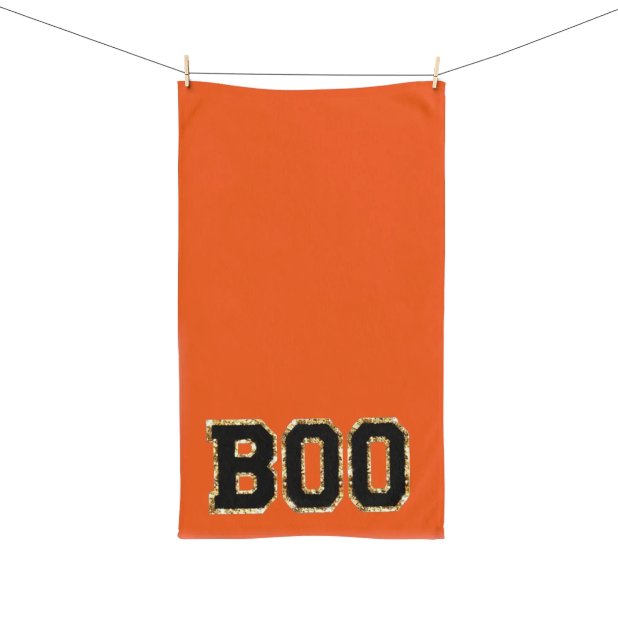 Orange Boo Hand Towel