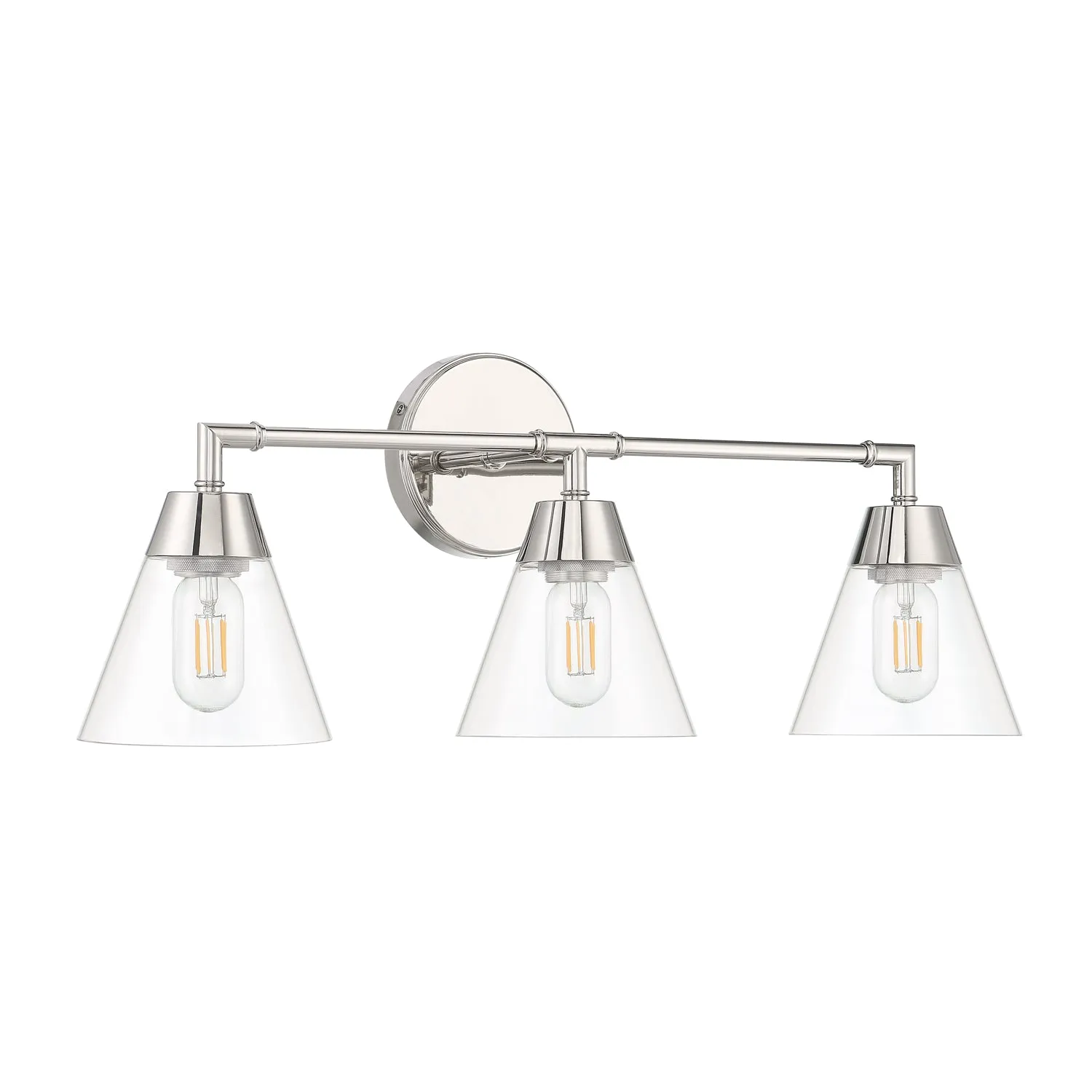 Owen 3-Light Vanity Wall Light, Polished Nickel