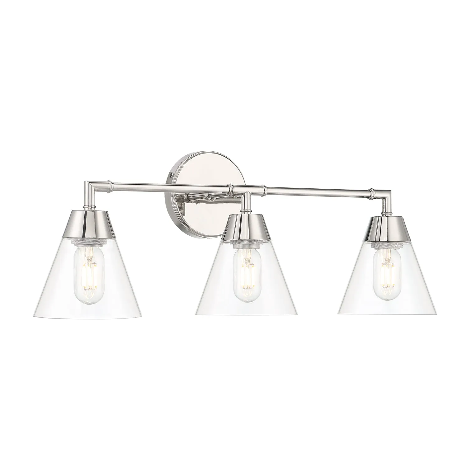 Owen 3-Light Vanity Wall Light, Polished Nickel