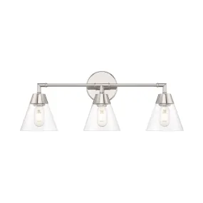 Owen 3-Light Vanity Wall Light, Polished Nickel