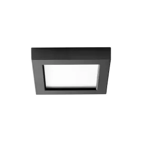 Oxygen Altair 3-332-15 Square Flush Ceiling Mount Light 6 inch - Black