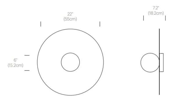 Pablo Design Bola Disc 22" LED Flushmount