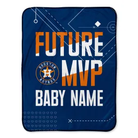 Personalized Houston Astros MVP Baby Pixel Fleece Blanket