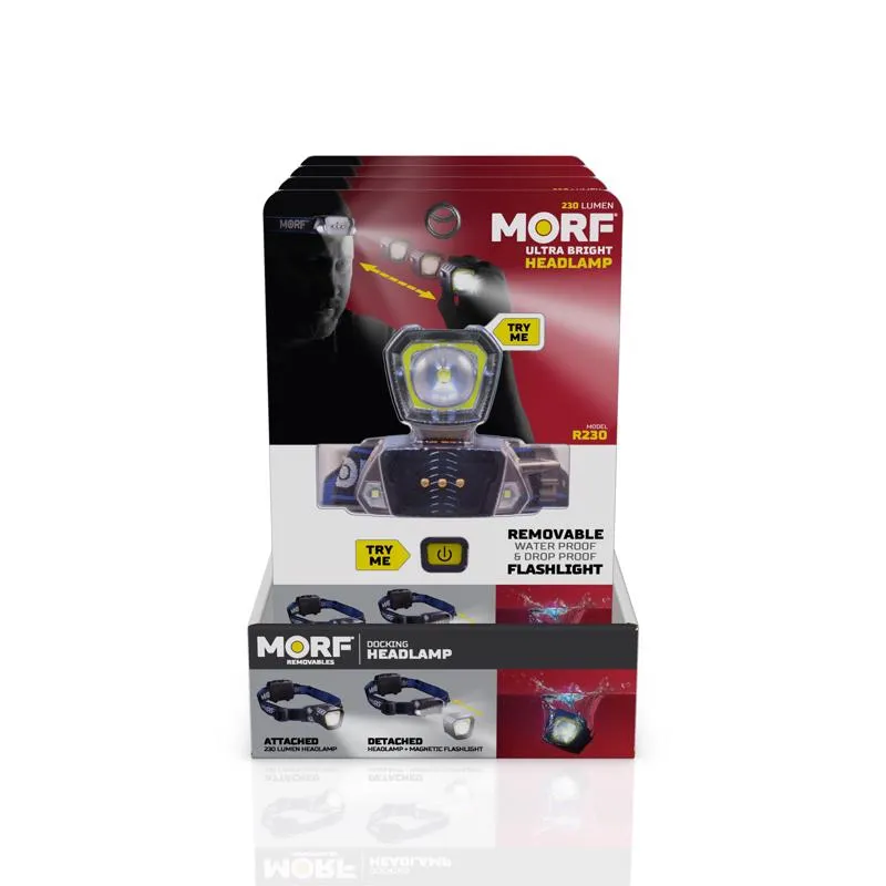 Police Security MORF 230 lm Black LED Head Lamp AAA Battery