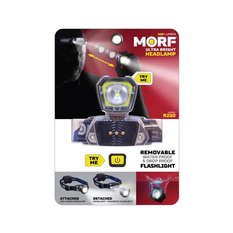 Police Security MORF 230 lm Black LED Head Lamp AAA Battery