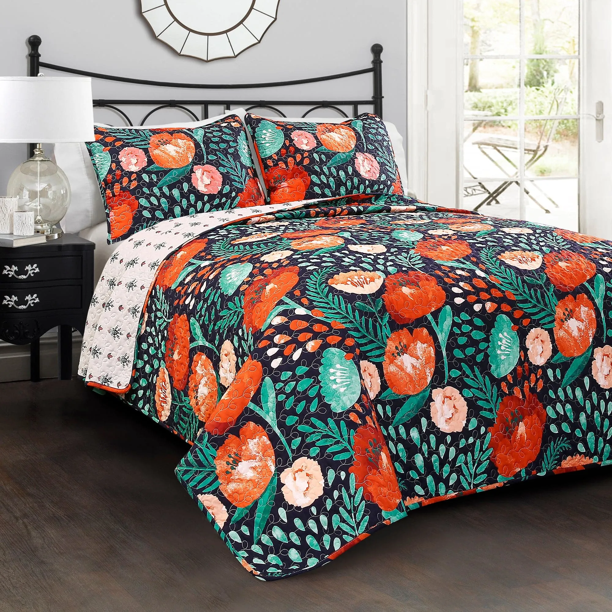 Poppy Garden Quilt 3 Piece Set