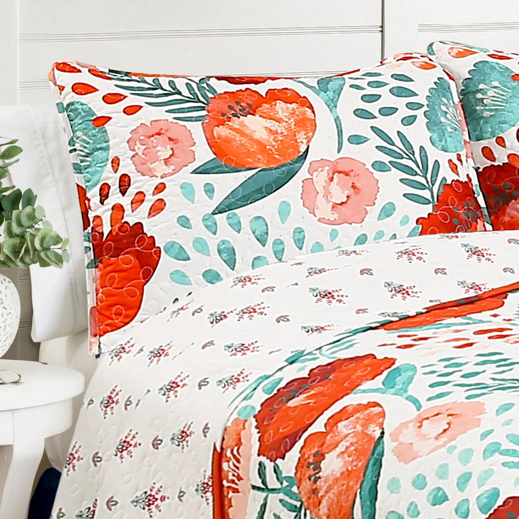 Poppy Garden Quilt 3 Piece Set