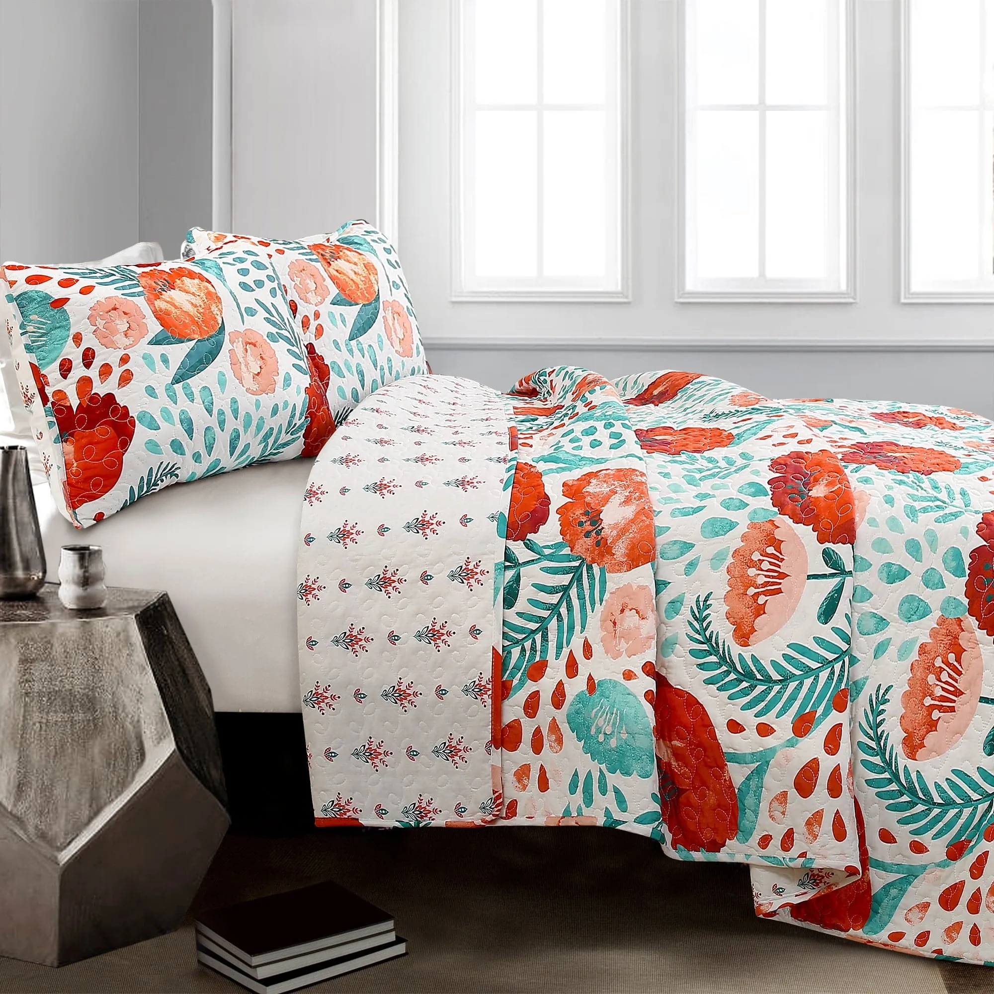 Poppy Garden Quilt 3 Piece Set