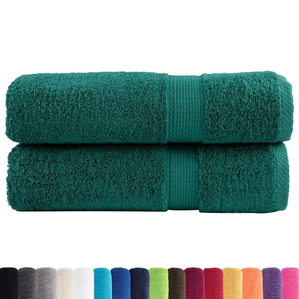 Premium Bath Towels 2 pcs 100x150 cm 600 gsm 100% Cotton