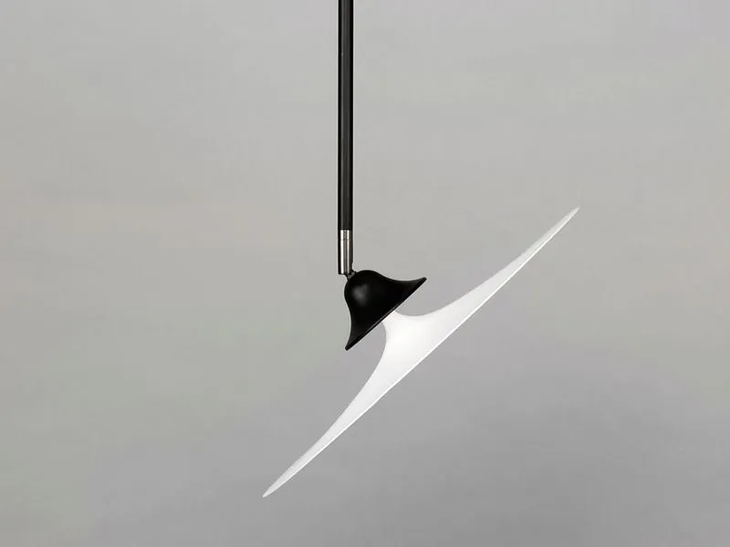 Radar 16.5" Single Light Pendant in White and Black