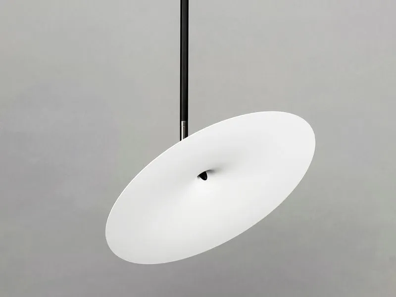 Radar 16.5" Single Light Pendant in White and Black