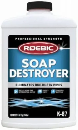 Roebic K-87SD-Q4 32 oz Professional Strength Soap Destroyer Digester Drain & Septic Tank Cleaner - Quantity of 8