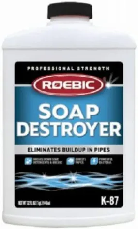 Roebic K-87SD-Q4 32 oz Professional Strength Soap Destroyer Digester Drain & Septic Tank Cleaner - Quantity of 8