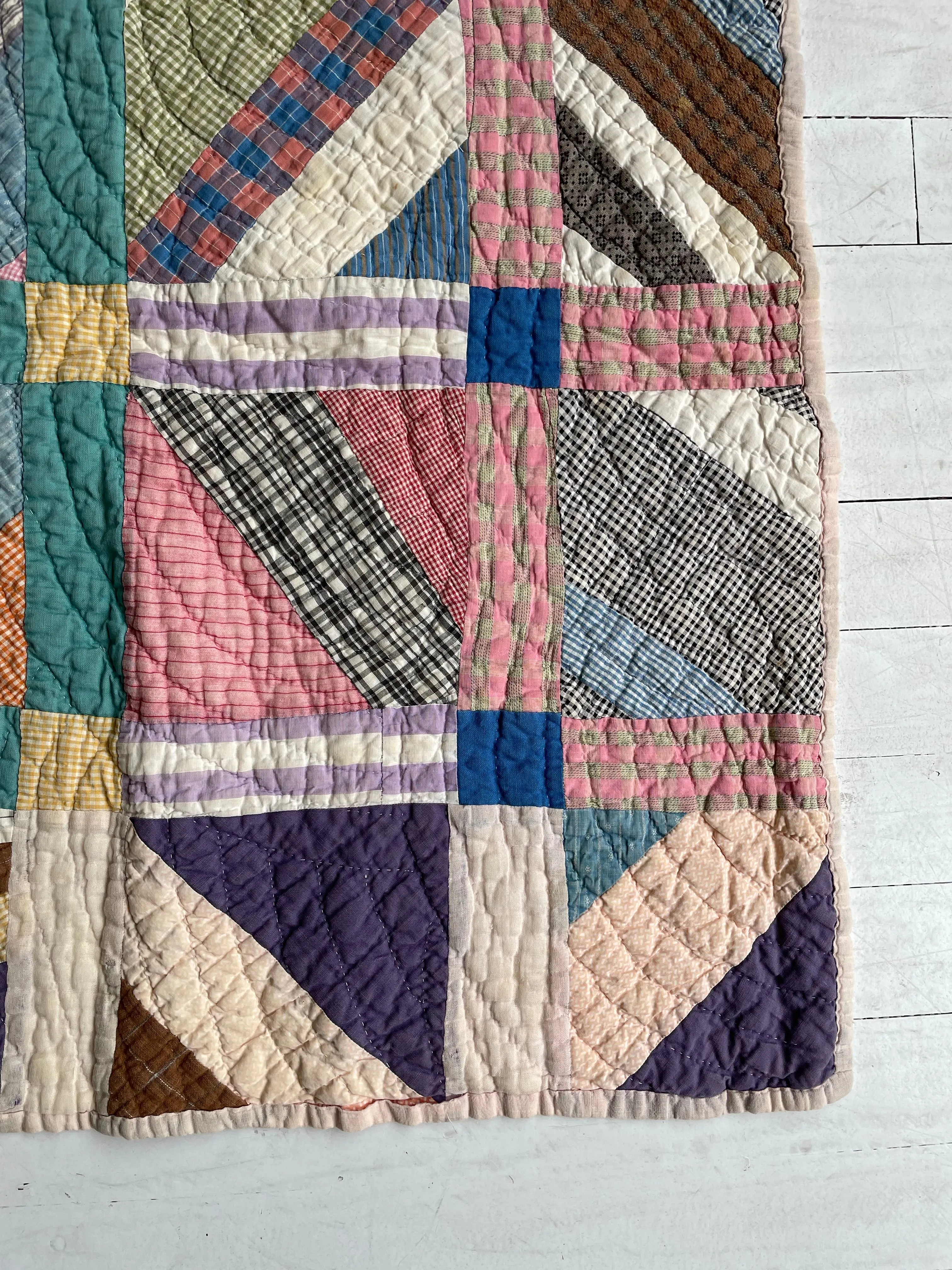 Roman Stripes Vintage Quilt