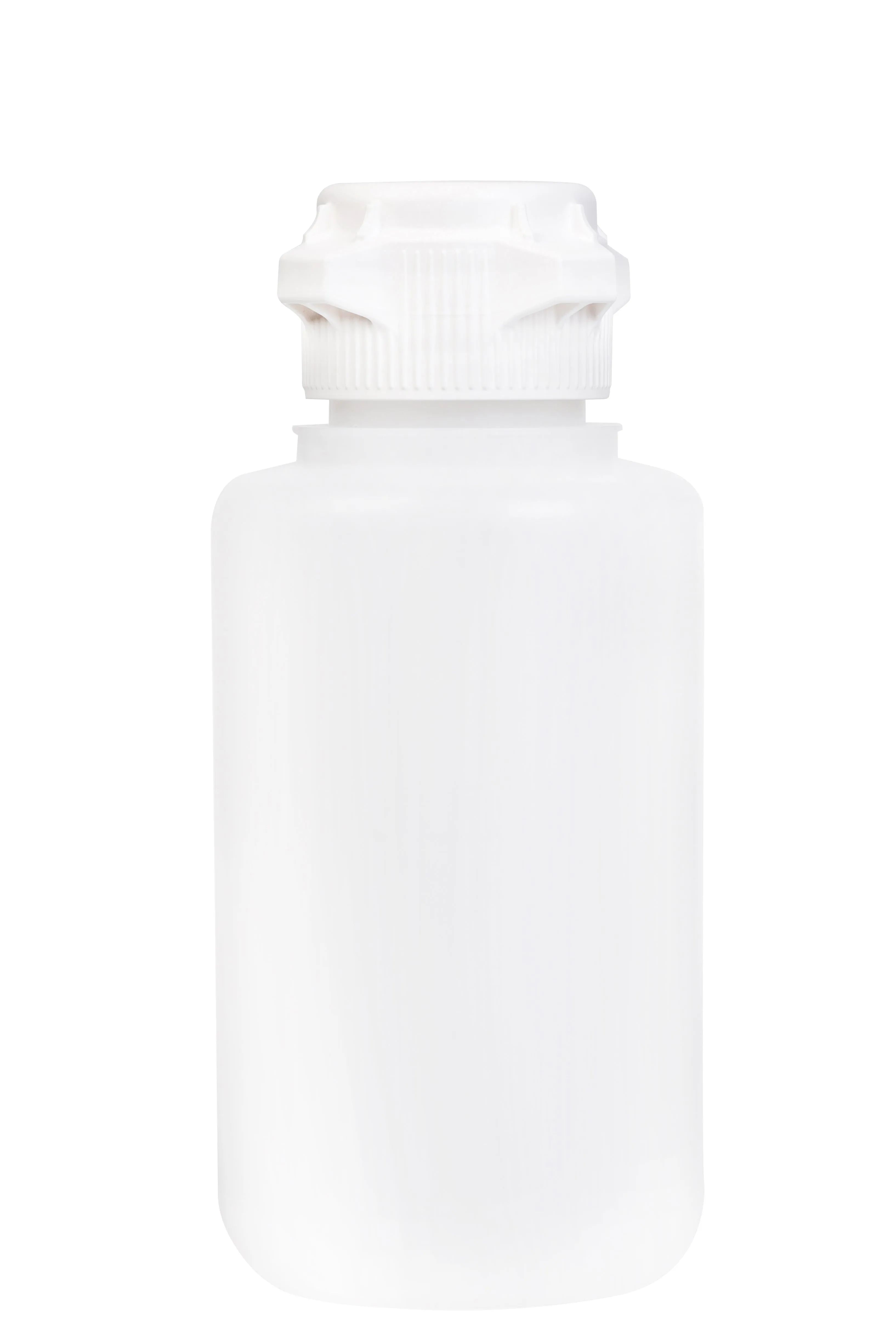 Round EZLabpure™ Polypropylene (PP) Vacuum Bottle, 4 Liter, VersaCap® 83B, Closed Cap, 1/EA