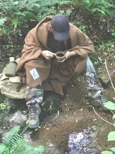 Rugged Tan Wool Camping Blanket