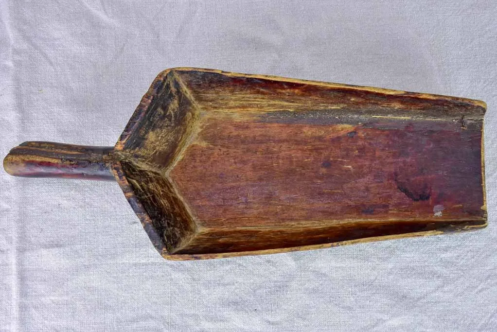 Rustic primitive measuring shovel wooden scoop