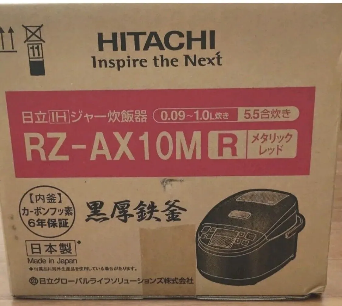 RZ-AX10M Hitachi rice cooker Red Metallic IH pressure steam 5.5 Go 100V NEW