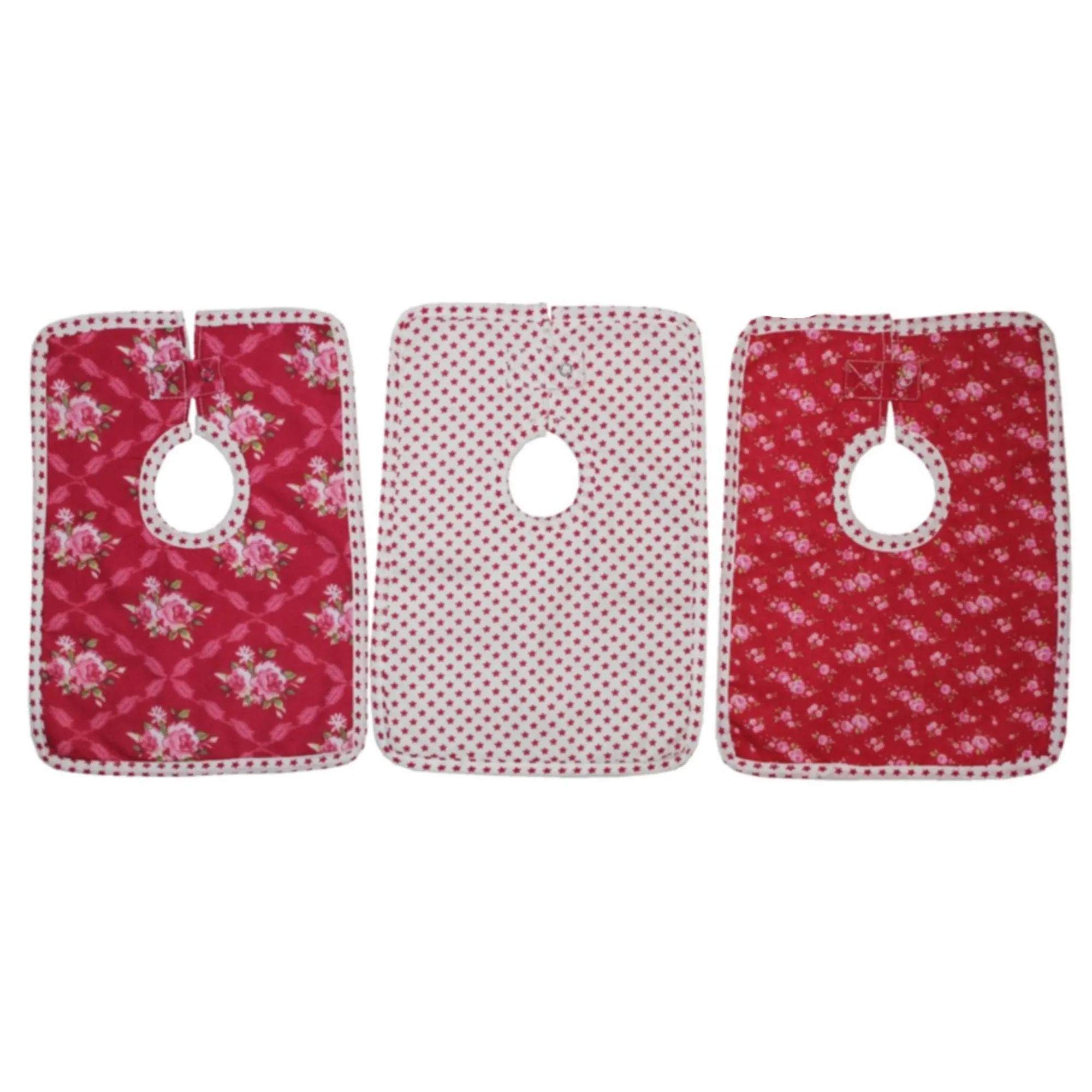 Scarlet Floral Baby Bibs set of Three