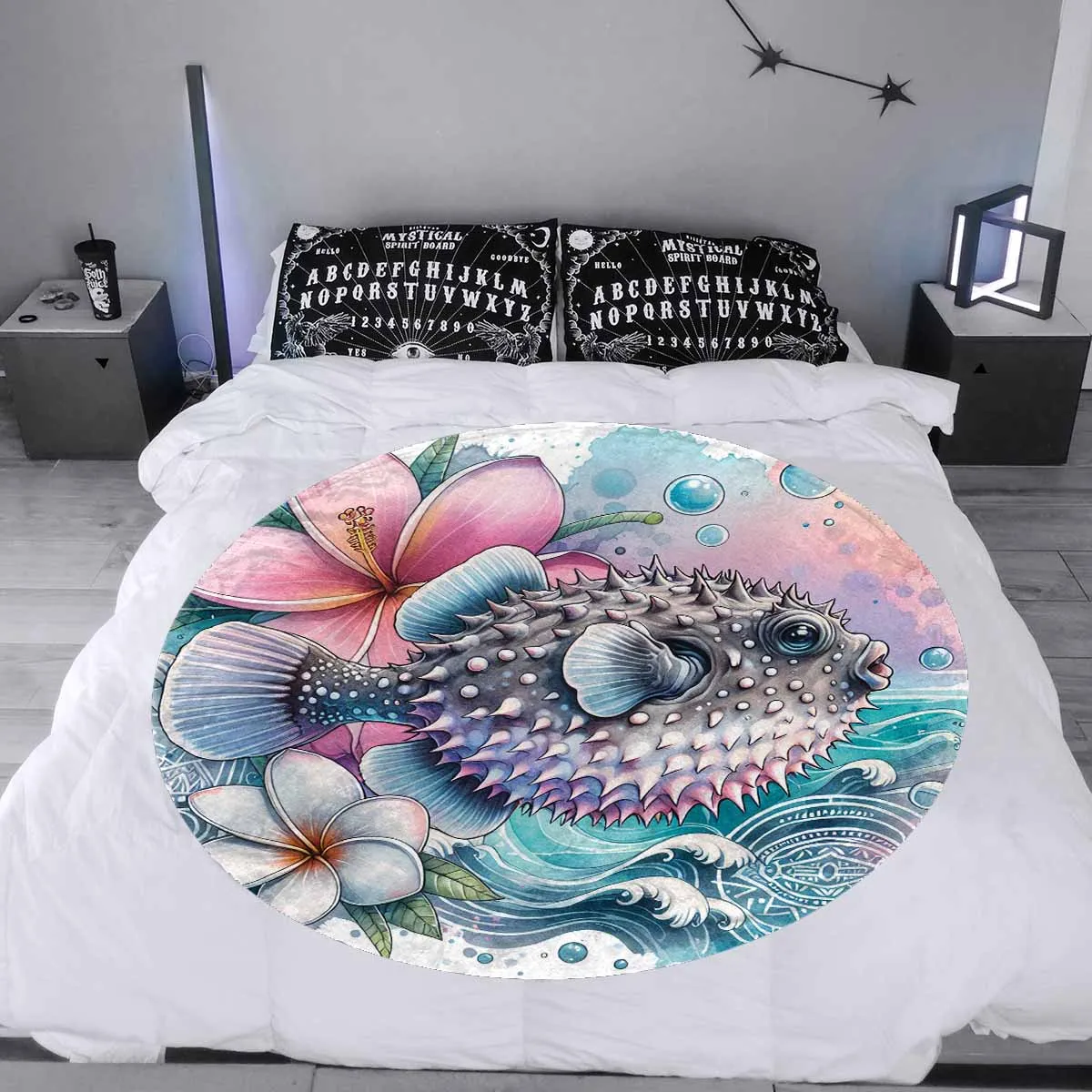 Sea_Animals_Stonefish_Awd35196  Circular Micro Fleece Blanket 60"