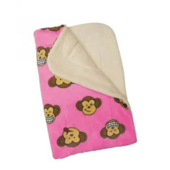 Silly Monkey Ultra-Plush Dog Blanket - Pink