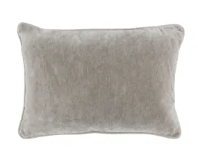 Silver Velvet Lumbar Pillow