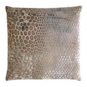 Snakeskin Velvet Pillows in Coyote by Kevin O'Brien Studio