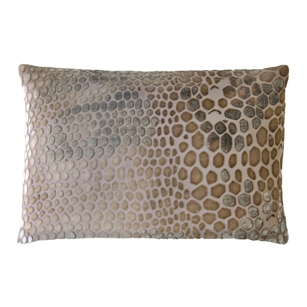 Snakeskin Velvet Pillows in Coyote by Kevin O'Brien Studio