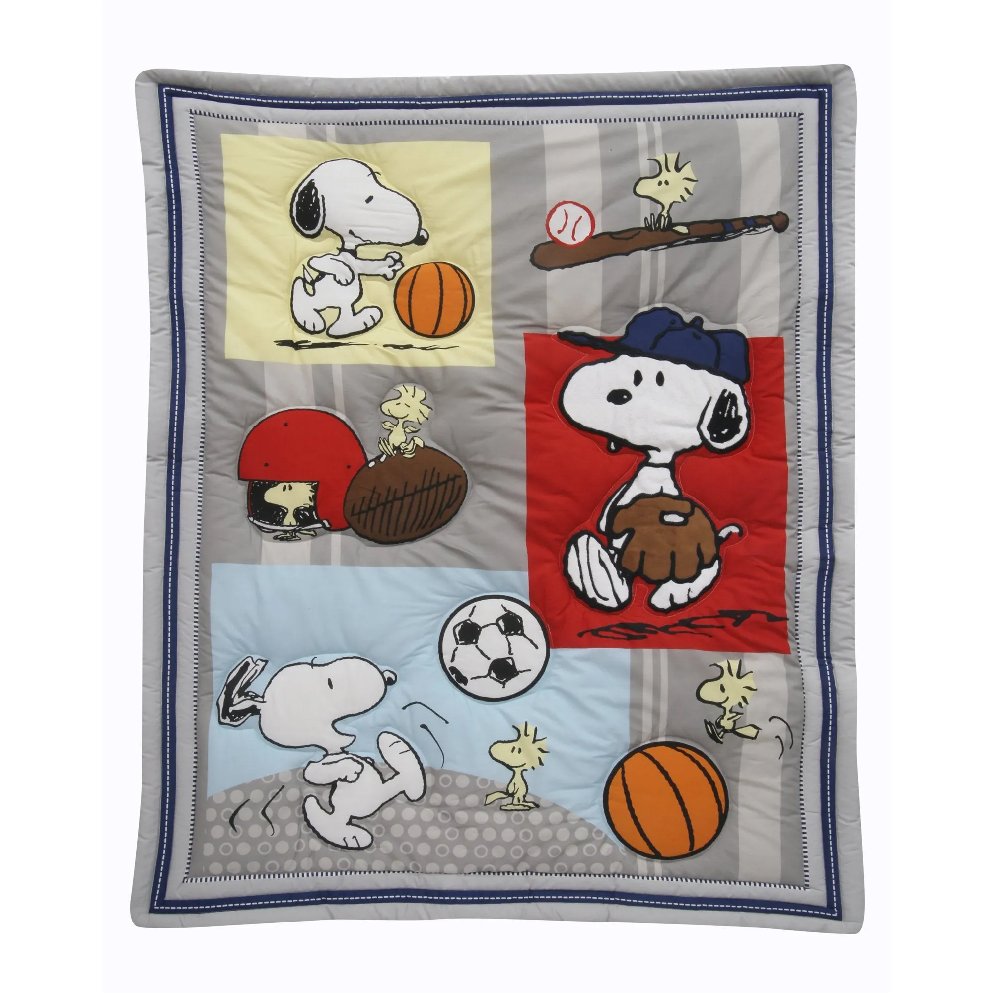 Snoopy Sports 3-Piece Crib Bedding Set