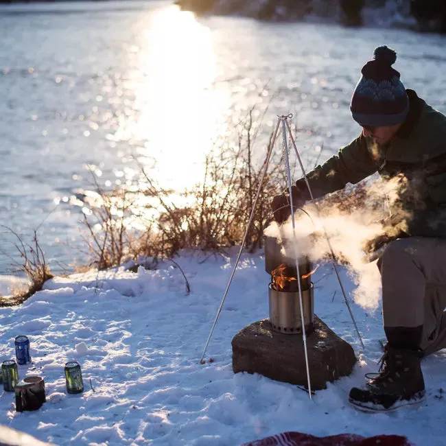 Solo Stove Stainless Steel Campfire Camp Stove Gear Kit - Portable &amp; "Smokeless"