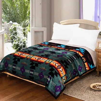 Southwest Design Silk Touch Reversible Blanket - Queen