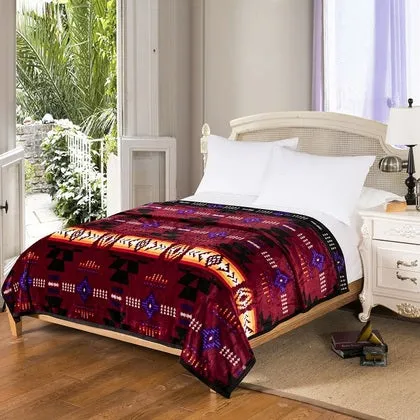 Southwest Design Silk Touch Reversible Blanket - Queen