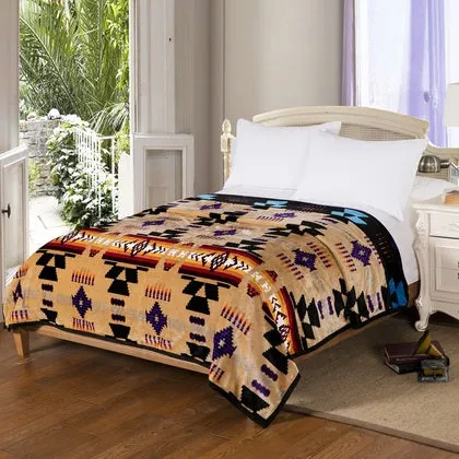 Southwest Design Silk Touch Reversible Blanket - Queen