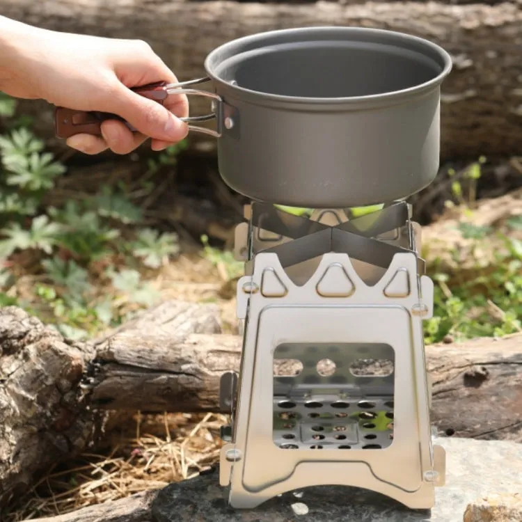 Stainless Steel Picnic Stove Wilderness Survival Foldable Stove