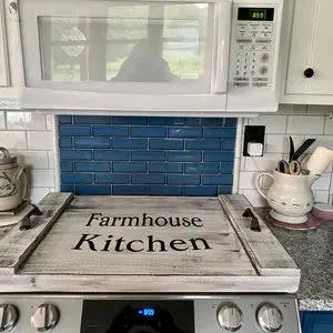 Stove Cover-Stove Top Cover/ Noodle Board Farmhouse Kitchen